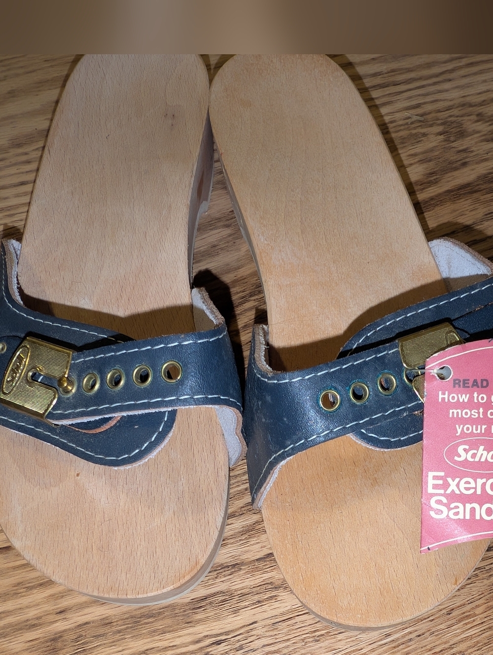 RARE Two Pairs Dr. Scholl Original Exercise Sandals, Blue & Red, Unused, NWT
